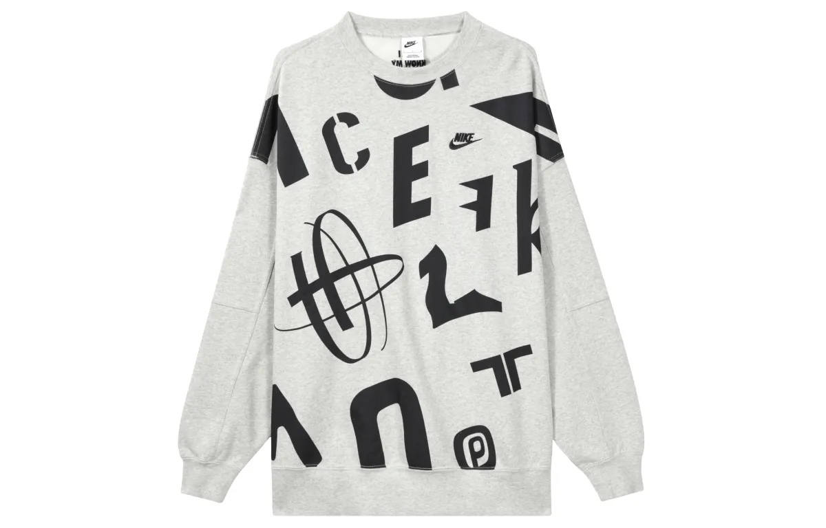 Nike Sweatshirts Women's Gray Crew Neck Moderate Regular