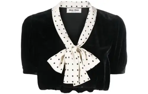 MIU MIU Shirts Women's Black V Neck Moderate Other
