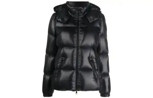 Moncler Fourmine Hooded Quilted Shell Down Jacket Black