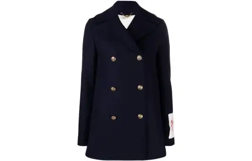 Golden Goose Logo Patch Double-Breasted Jacket