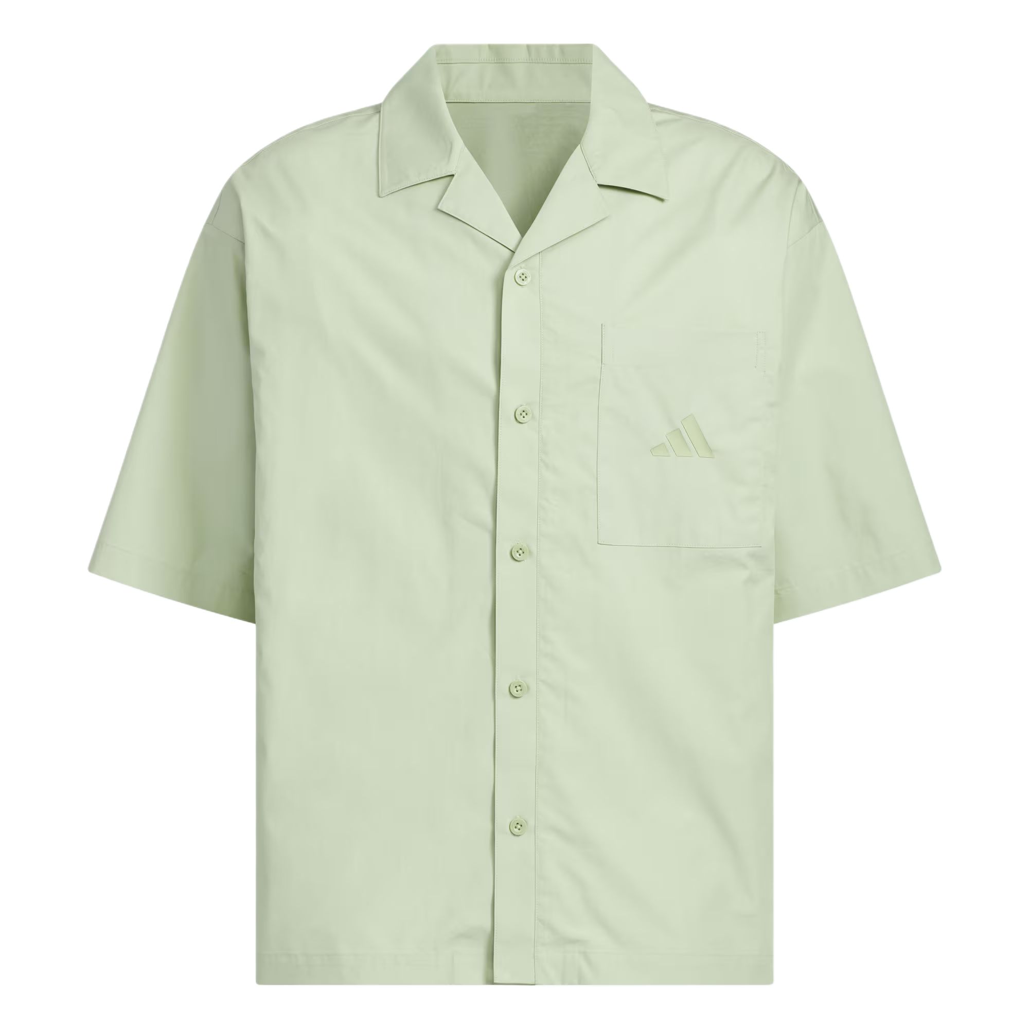 Adidas Sportswear GFX Loose Lapel Button Short Sleeve Shirt Men's Magic Yellow Green