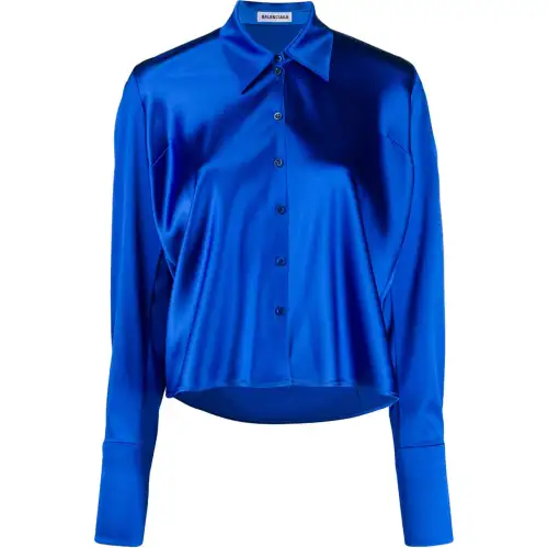 Balenciaga Tilted Satin Shirt