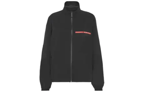 PRADA Jackets Women's Black Stand Collar Moderate Other