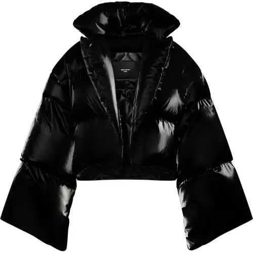 LOUIS VUITTON Stretch Nylon Cropped Puffer Jacket
