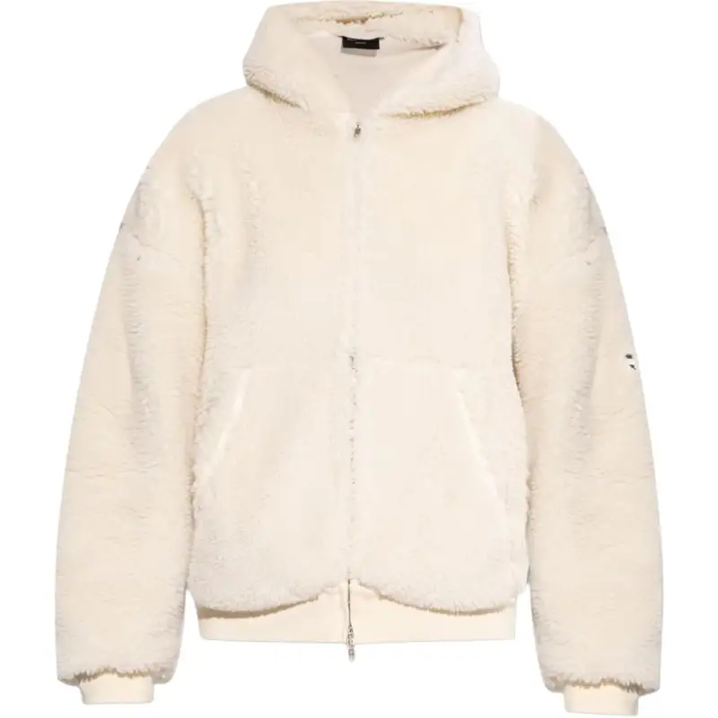 Balenciaga Zip Up Fur Hoodie