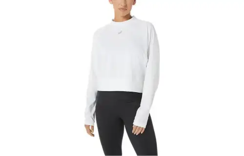 ASICS THE NEW STRONG Sweatshirts Women's White Crew Neck Moderate Regular