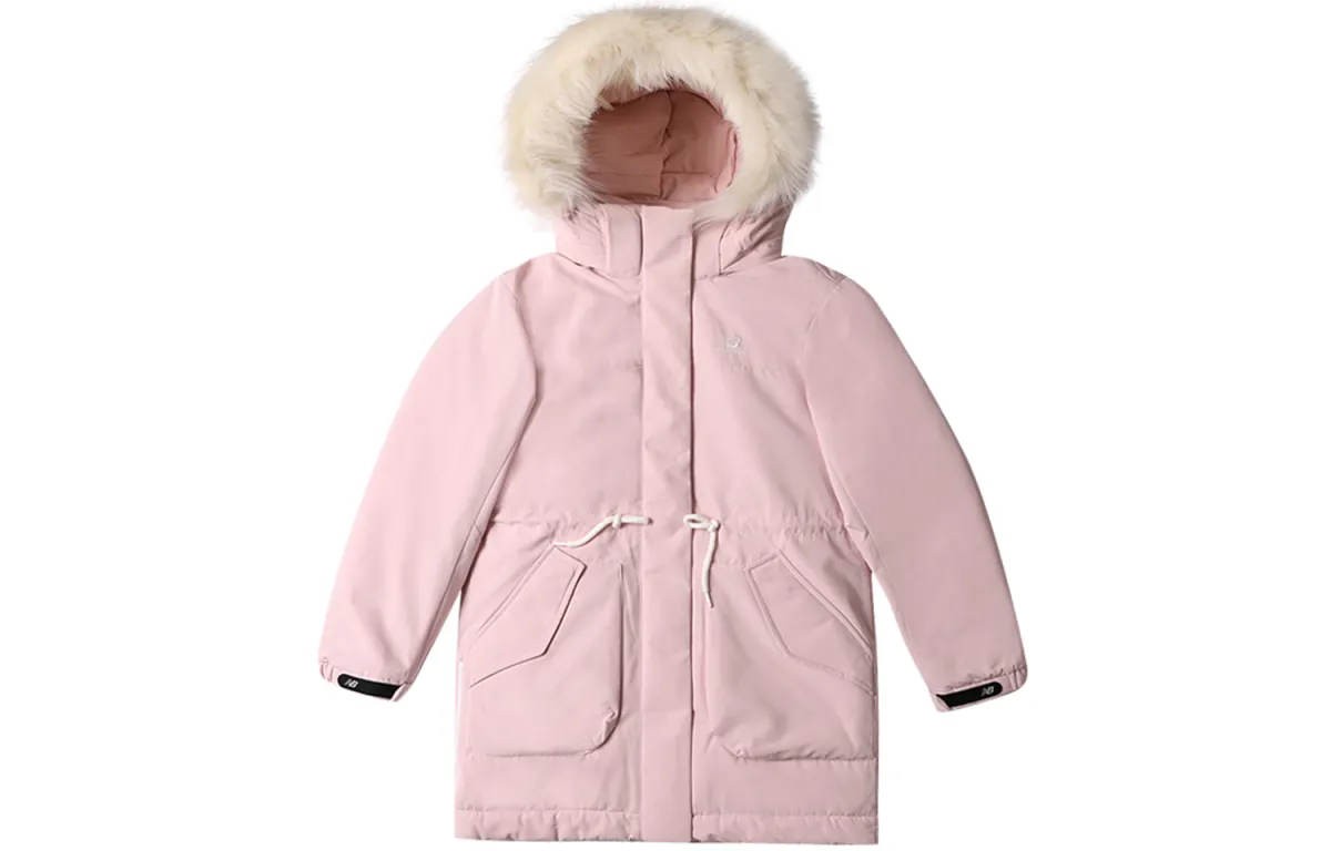 New Balance Down Jackets Women's Pink Hooded Thickened Other