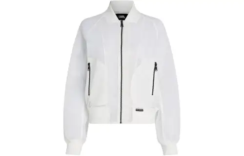 Karl Lagerfeld Mesh Bomber Jacket