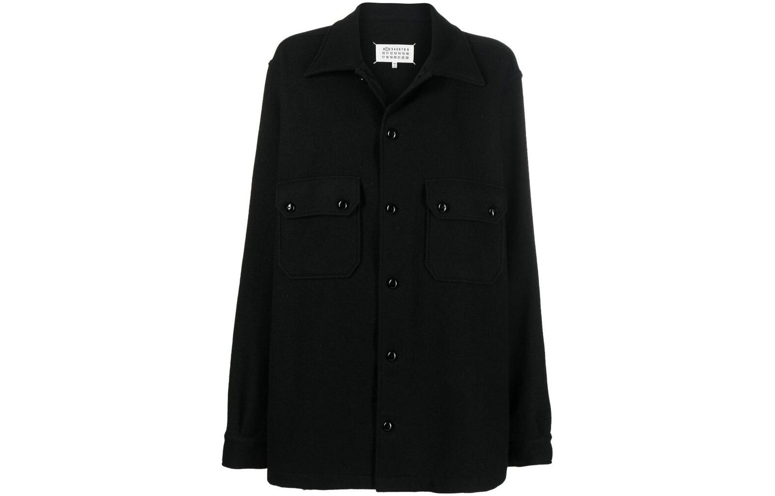 Maison Margiela Jackets Women's Black Lapel Moderate Straight Fit