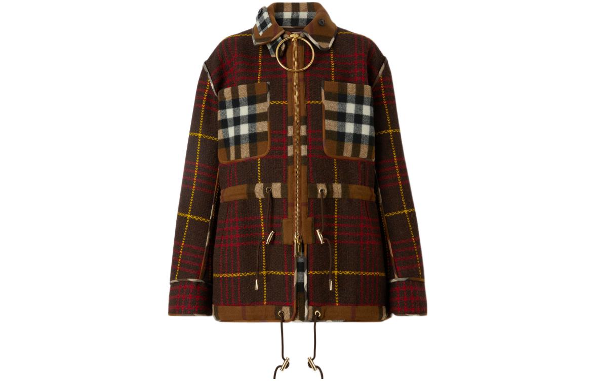 Burberry Jackets Women's Dark Brown Lapel Moderate Other