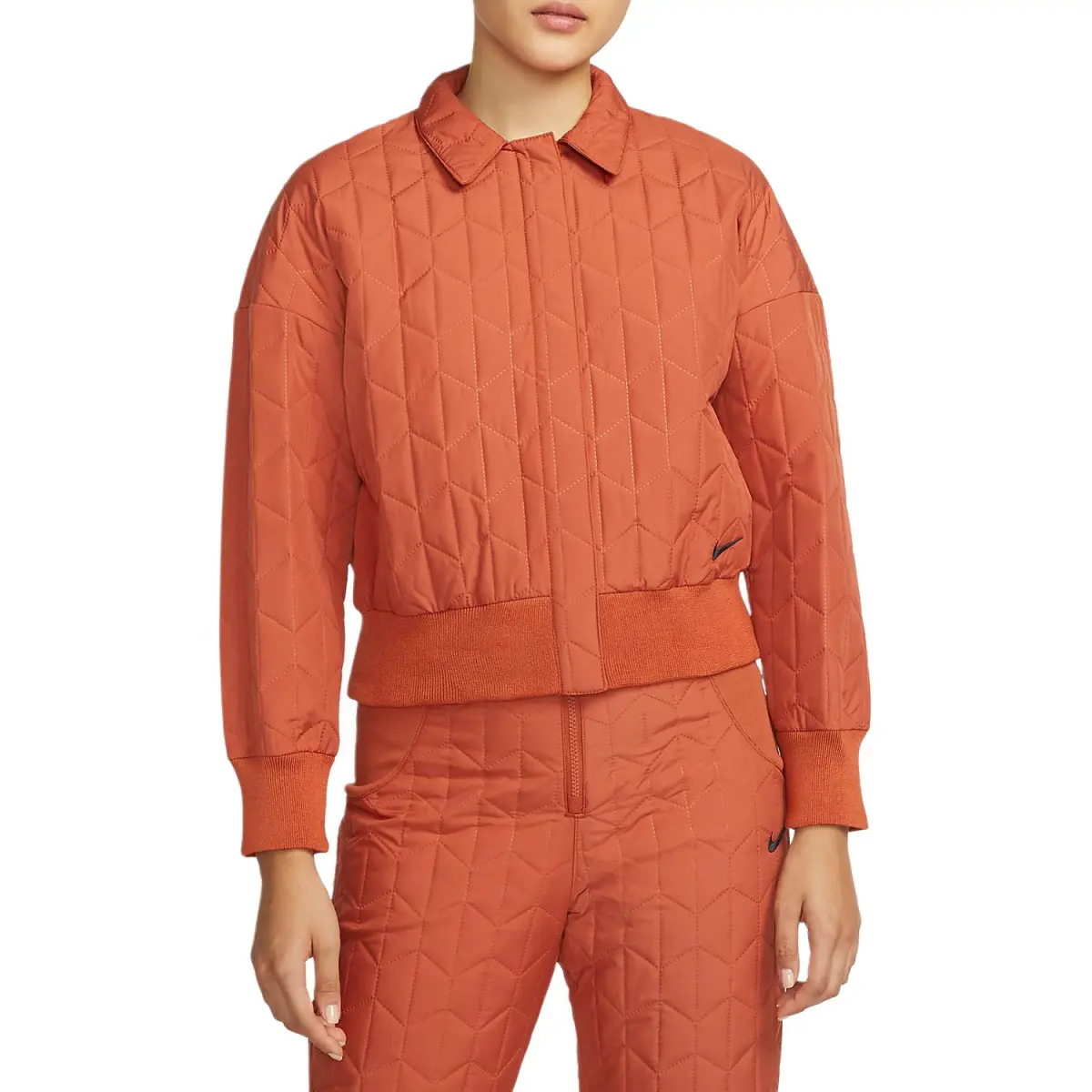Nike Jackets Women's Orange Lapel Thickened Other