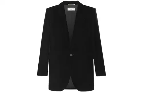 【RunwayPrevious Season】single-breasted velved blazer