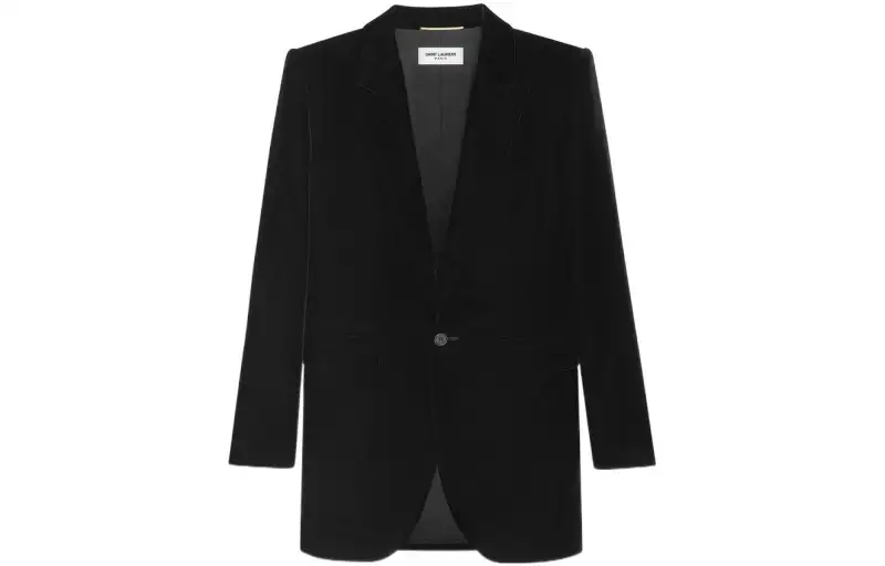 【RunwayPrevious Season】single-breasted velved blazer
