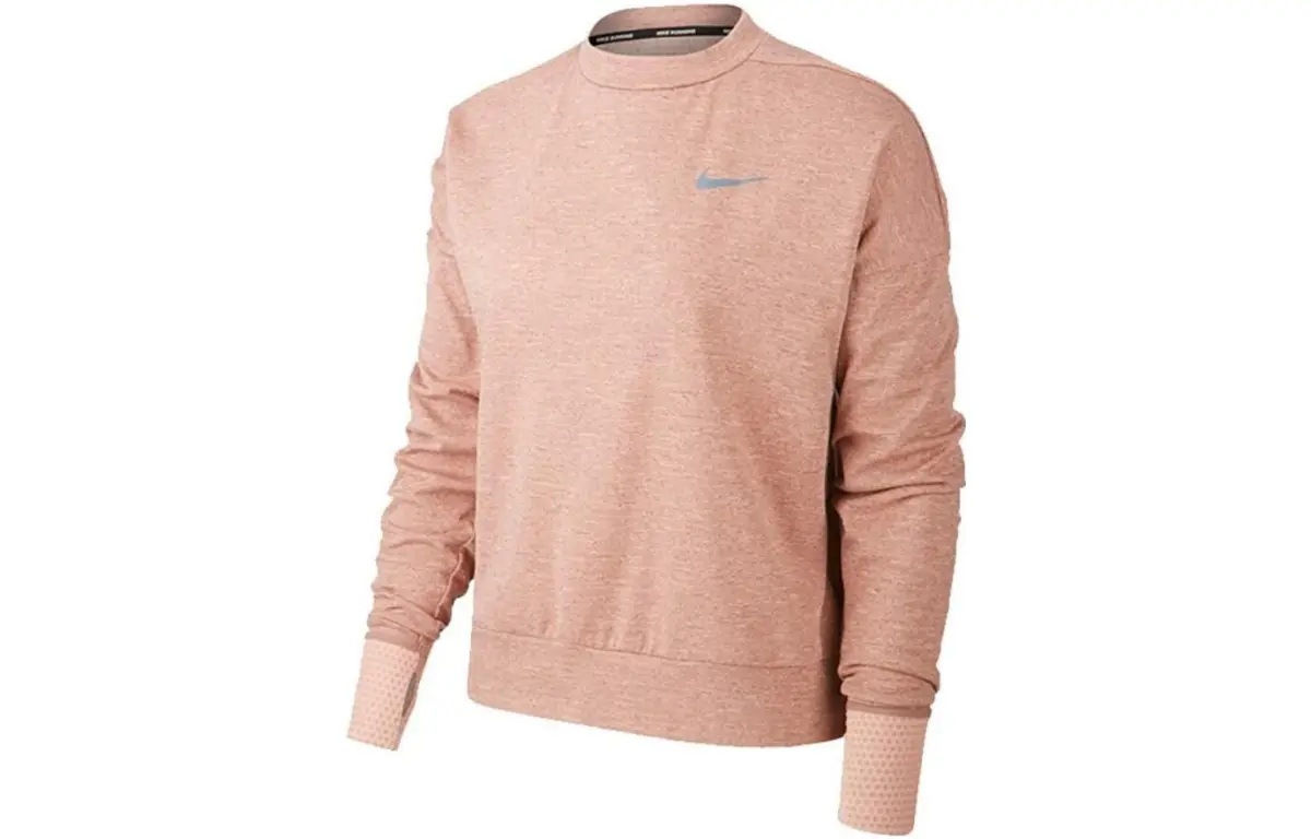 Nike Sweatshirts Women's Pink Crew Neck Moderate Straight Fit