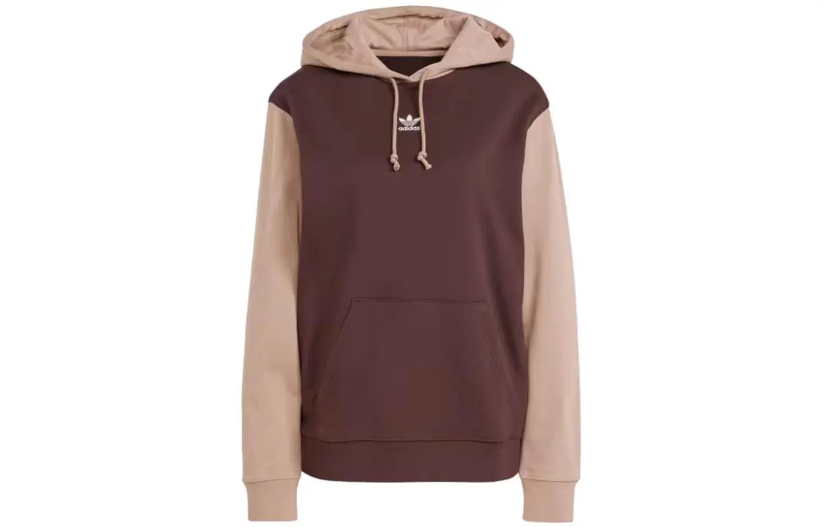 Adidas Originals Sweatshirts Women's Contour Brown Hooded Moderate Regular