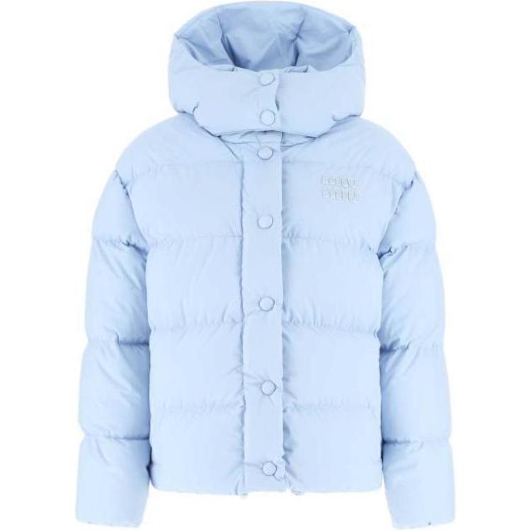 MIU MIU FW22 Down Jacket Winter Women's Light Blue