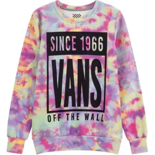 Vans Sweatshirt Women's Blue Tie Dye Print