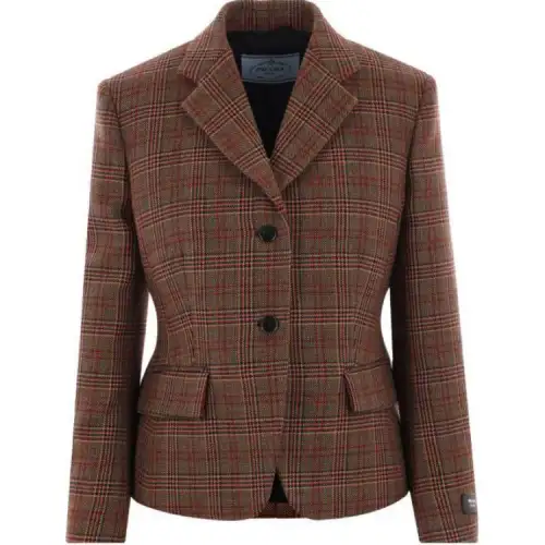 Prada plaid-check blazer