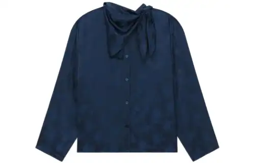 KENZO Shirts Women's Blue Scarf Collar Moderate Other