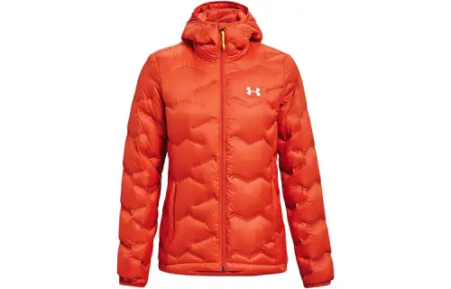 Under Armour Down Jackets Women's Orange Red Hooded Moderate Other