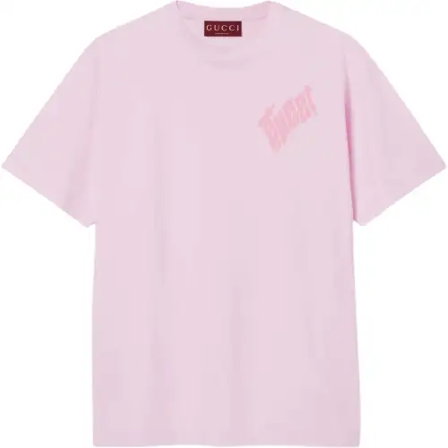 GUCCI Cotton Jersey T shirt With GUCCI Logo