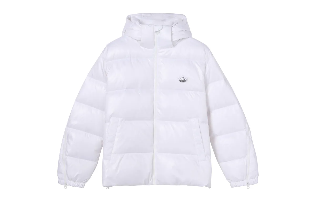 Adidas Originals Down Jackets Women's White Hooded Moderate Other