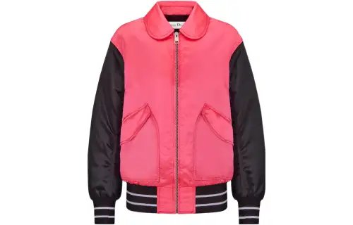 DIOR Quarterly New Products Jackets Women's Pink Lapel Moderate Straight Fit