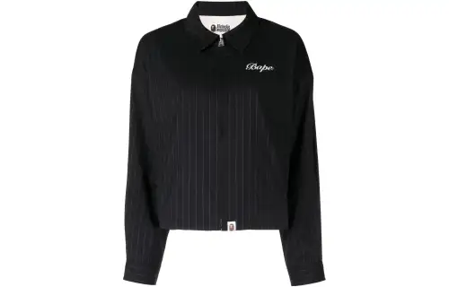 A BATHING APE Jackets Women's Black Stand Collar Moderate Other