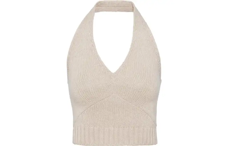 PRADA Halterneck Wool cashmere Top