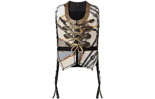 LOUIS VUITTON Pre Owned 2020s Scarf print Gilet