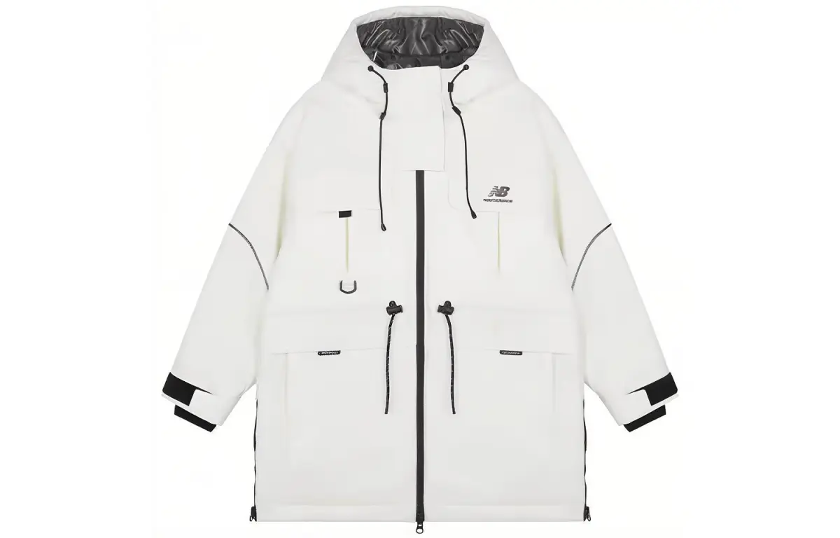 New Balance Down Jackets Women's White Hooded Moderate Other