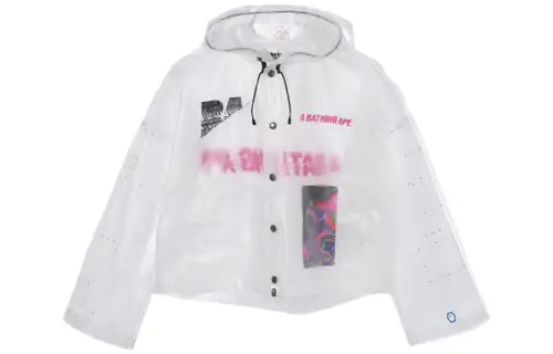 A BATHING APE Jackets Women's White Hooded Thin Other