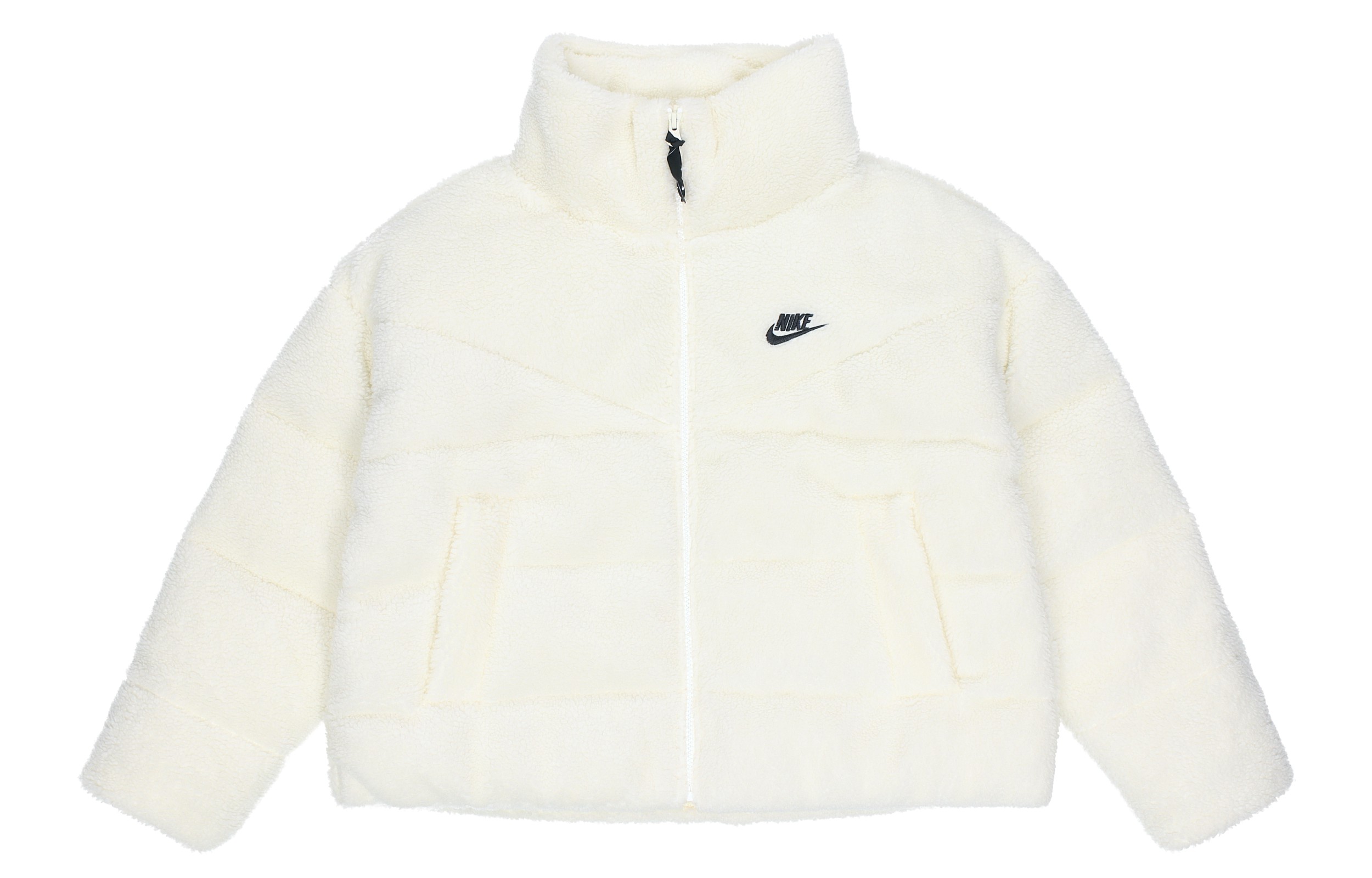 Nike Keep warm velvet sports winter beige down jacket, with embroidery, with your logo imprint