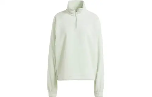 Adidas Originals Neutral Sweatshirts Women's Light Green Stand Collar Moderate Regular