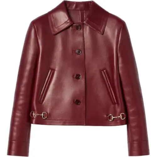 Gucci Leather jacket with Horsebit detail