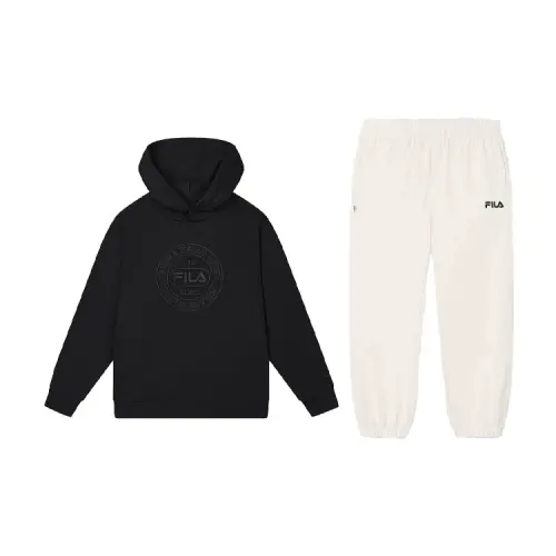 FILA Casual Sportswear Men's Jet Black/Steam White Hooded Moderate