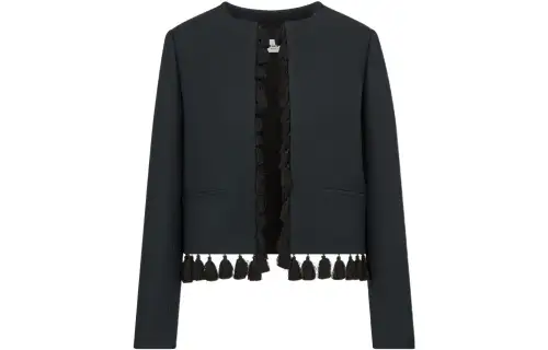 DIOR Jackets Women's Black Crew Neck Moderate