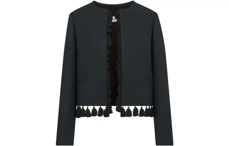 DIOR Jackets Women's Black Crew Neck Moderate