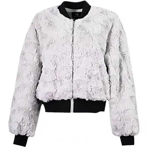 Converse Jackets Women's Gray V Neck Moderate Other