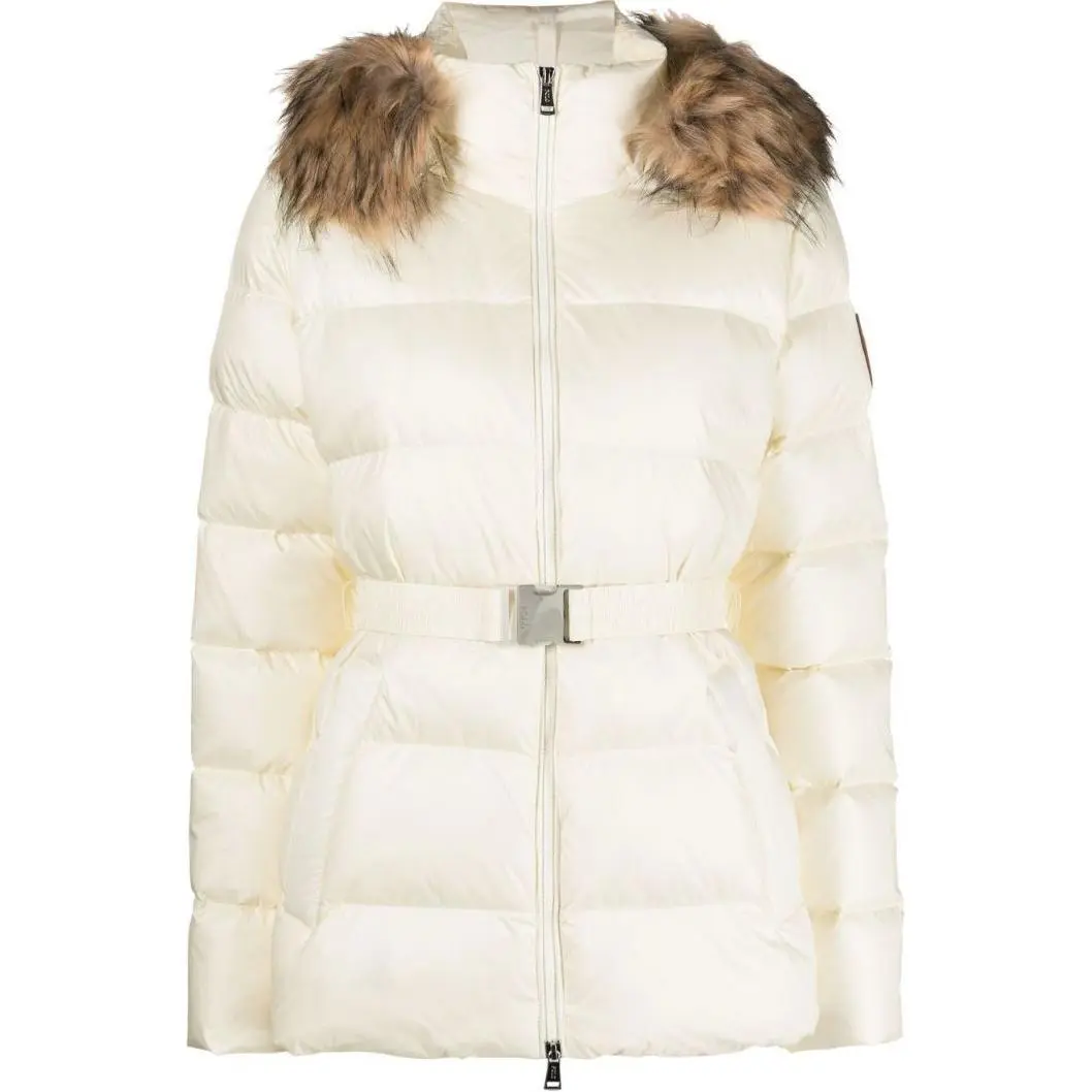 faux-fur hood padded jacket