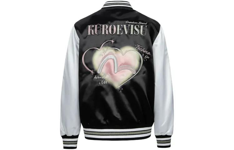 EVISU Jackets Women's Black Baseball Collar Moderate Other