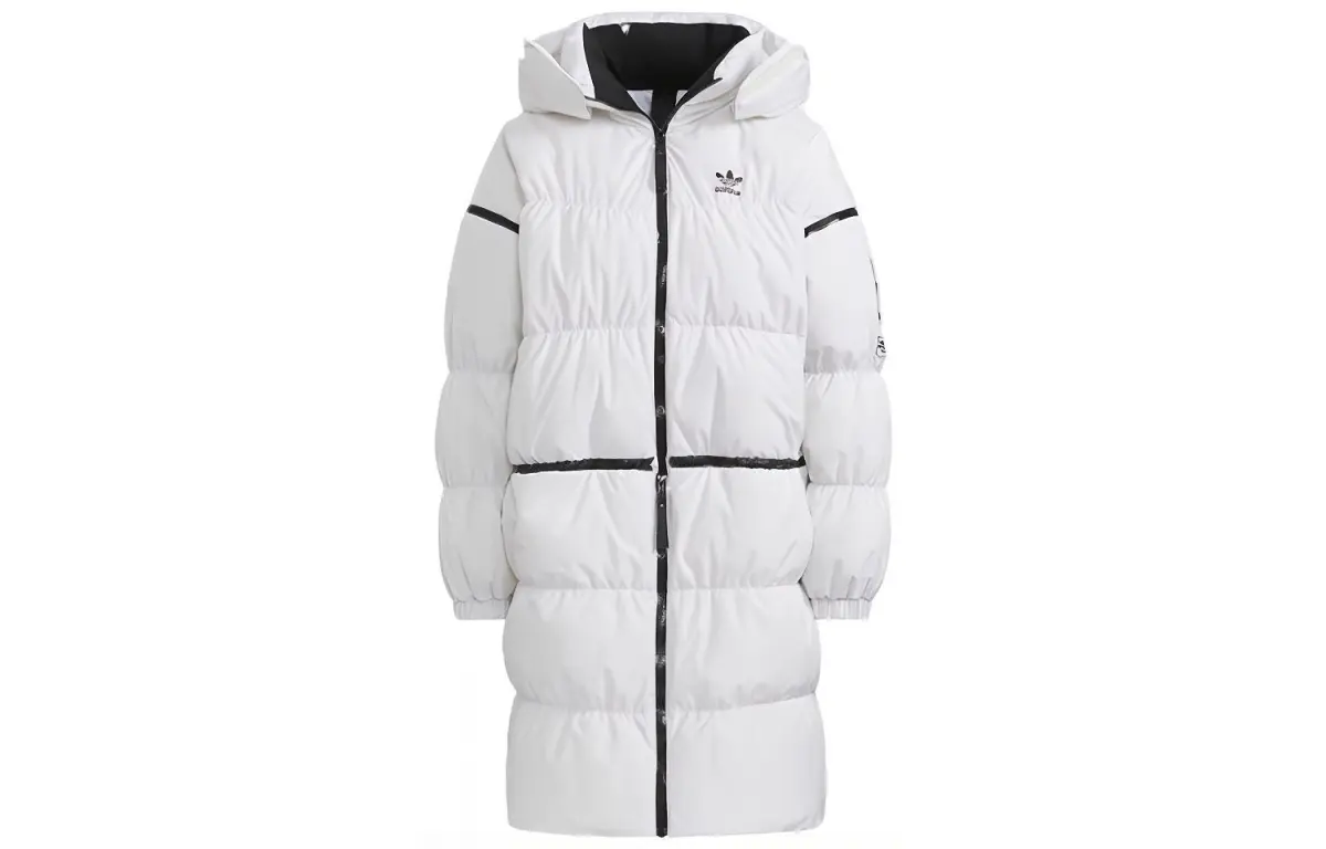 Adidas Originals LONG ZIP DOWN JACKET Down Jacket Winter Women's White