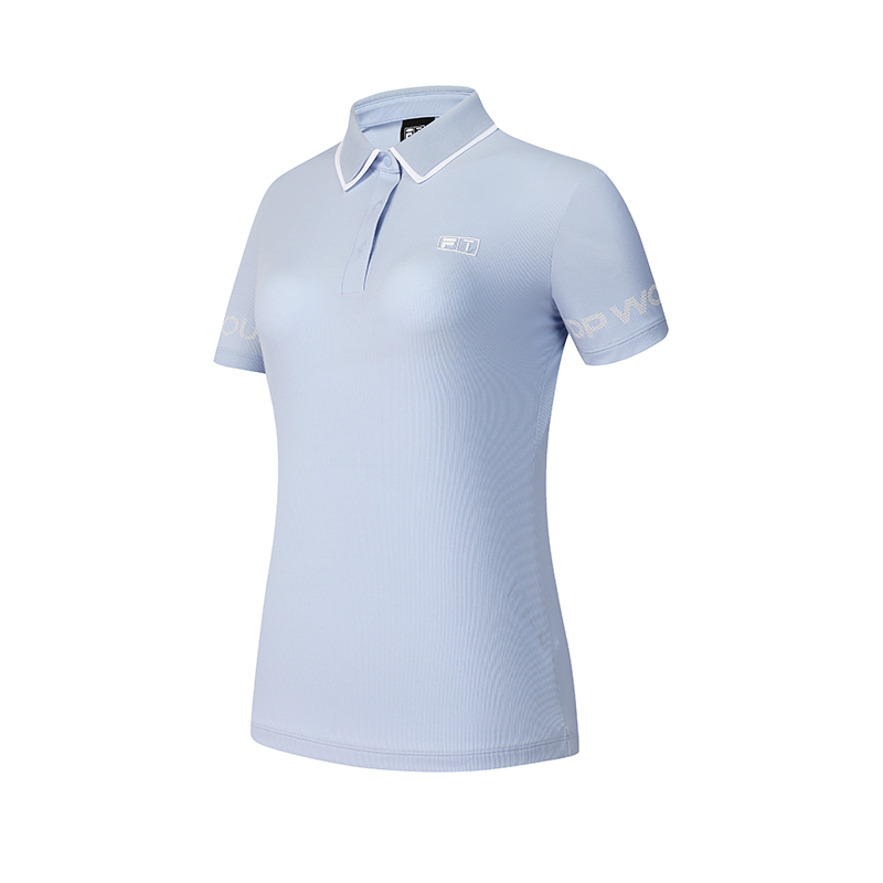 FILA Polo Shirts Women's Brenna Blue Polo Collar Moderate Nipped In Waist