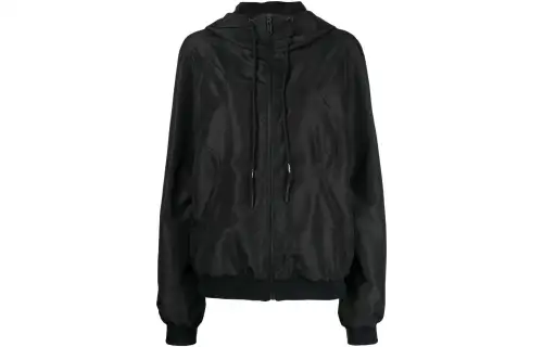 OFF WHITE Jackets Women's Black Hooded Non Detachable Moderate Other