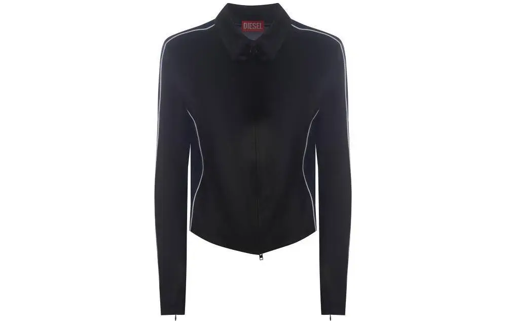 DIESEL C Lory Double Knit Satin Jacket 'Black'