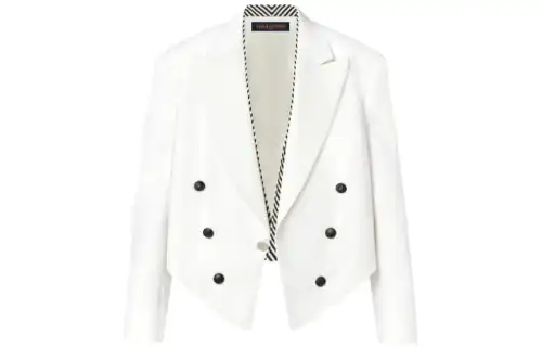 LOUIS VUITTON Loose Collar Satin Spencer Jacket
