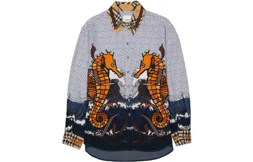 Burberry Shirts Women's Blue Lapel Moderate Other