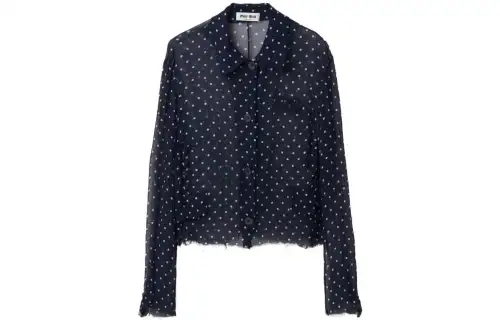 【Previous Season】polka-dot silk-chiffon blouse