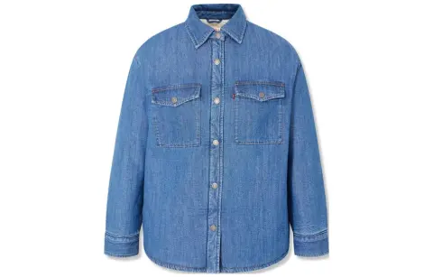 Levi's Shirts Women's Blue Square Collar Moderate