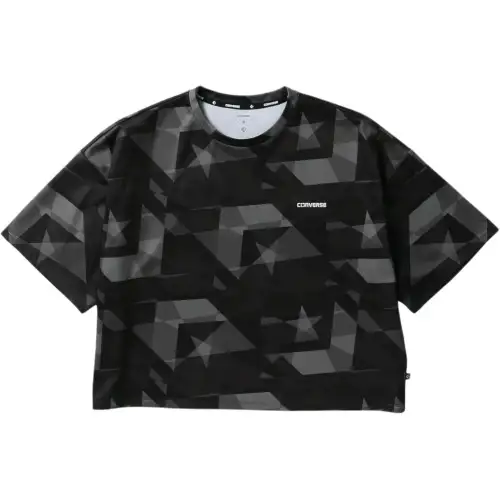 Converse Tee Drop Shoulder Sleeve T Shirt Women's Black